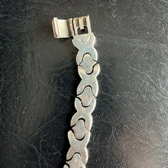 Mexican Sterling Silver Salvador Jualler Puzzle Collar Necklace Taxco 925 TJ-21 - Picture 7 of 13